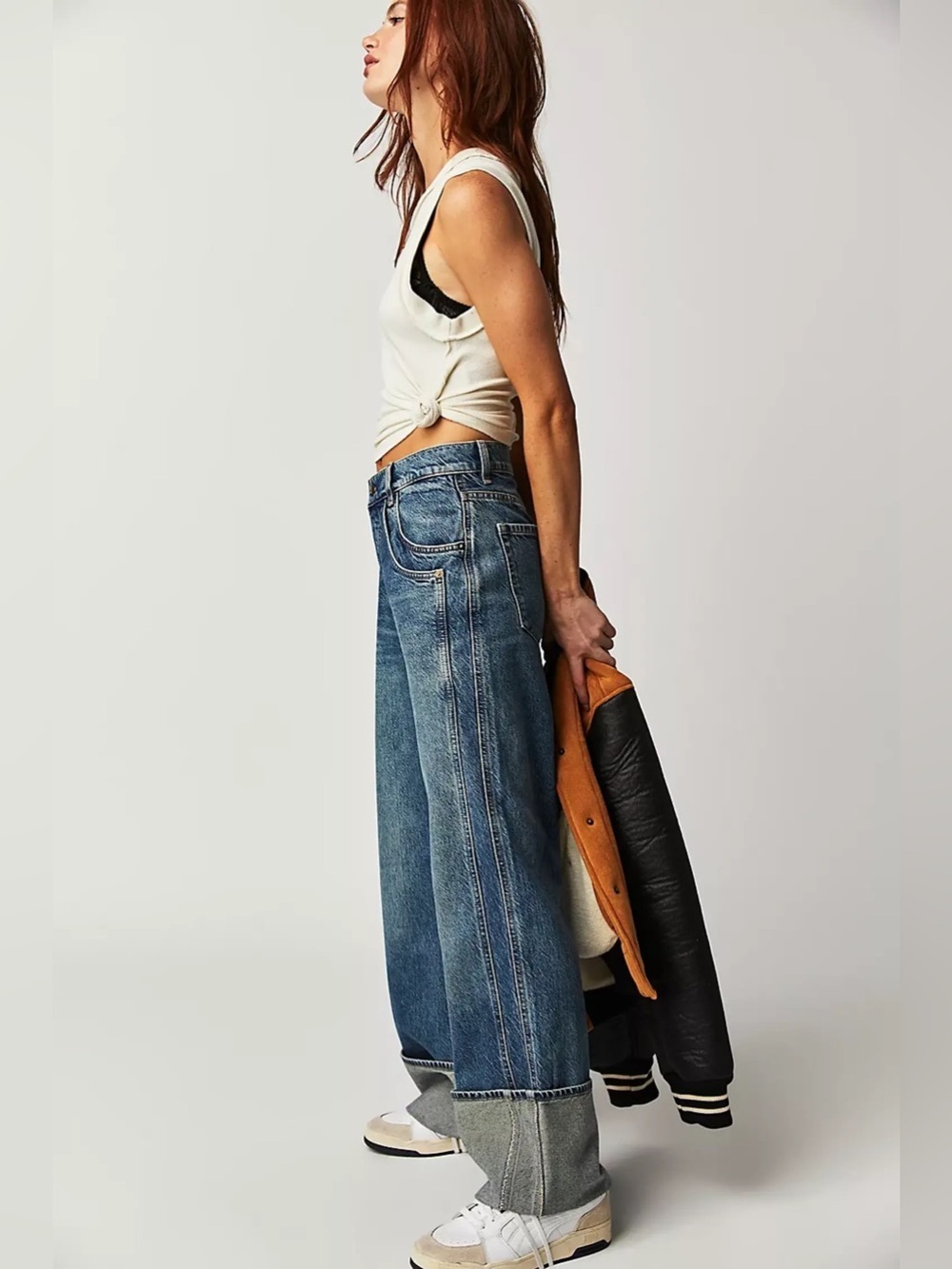 Free People Final Countdown Cuffed Low-Rise Jeans - Picture 6 of 11